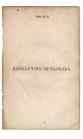 1862 CONFEDERATE IMPRINT - RESOLUTIONS OF FLORIDA