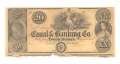 NEW ORLEANS CANAL & BANKING CO. $20 NOTE