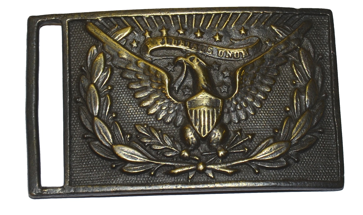 CIVIL WAR REGULATION MODEL 1851 PATTERN U.S. OFFICER’S RECTANGULAR SWORD BELT PLATE 