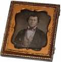 SIXTH PLATE DAGUERREOTYPE OF MAN WITH FLORAL VEST