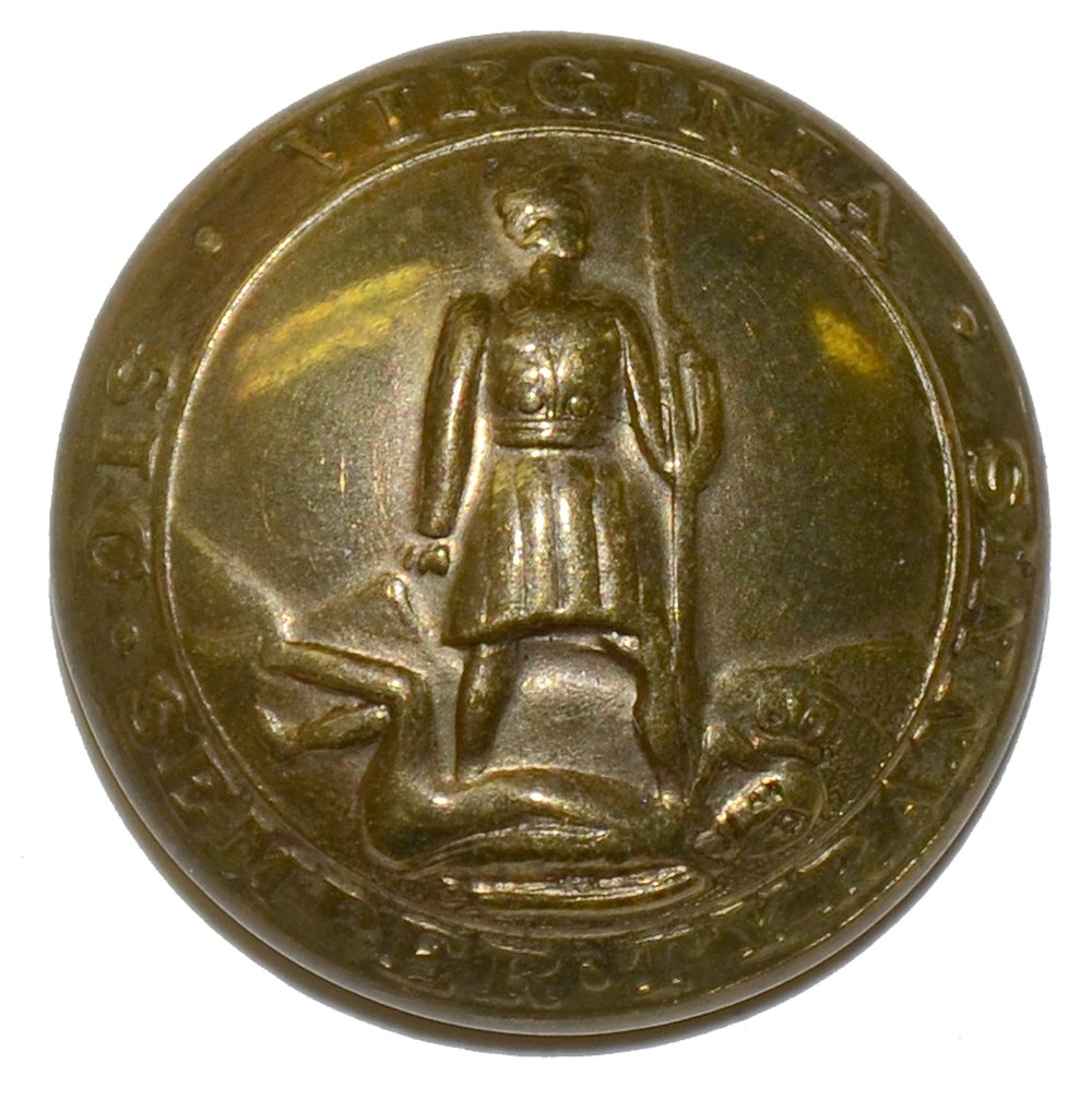 VIRGINIA STATE SEAL COAT BUTTON