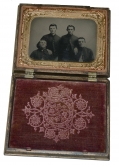 1/6 PLATE TINTYPE OF FOUR CIVIL WAR “PARDS