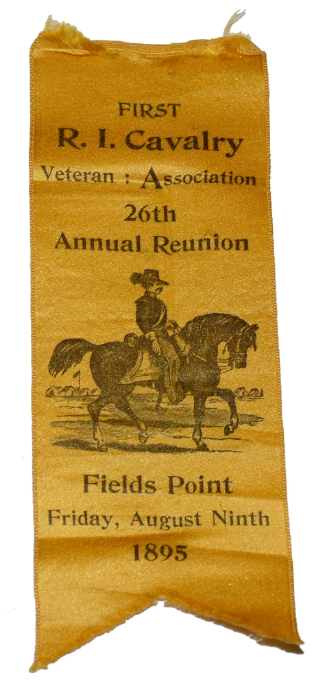 1895 REUNION RIBBON 1ST RHODE ISLAND CAVALRY 
