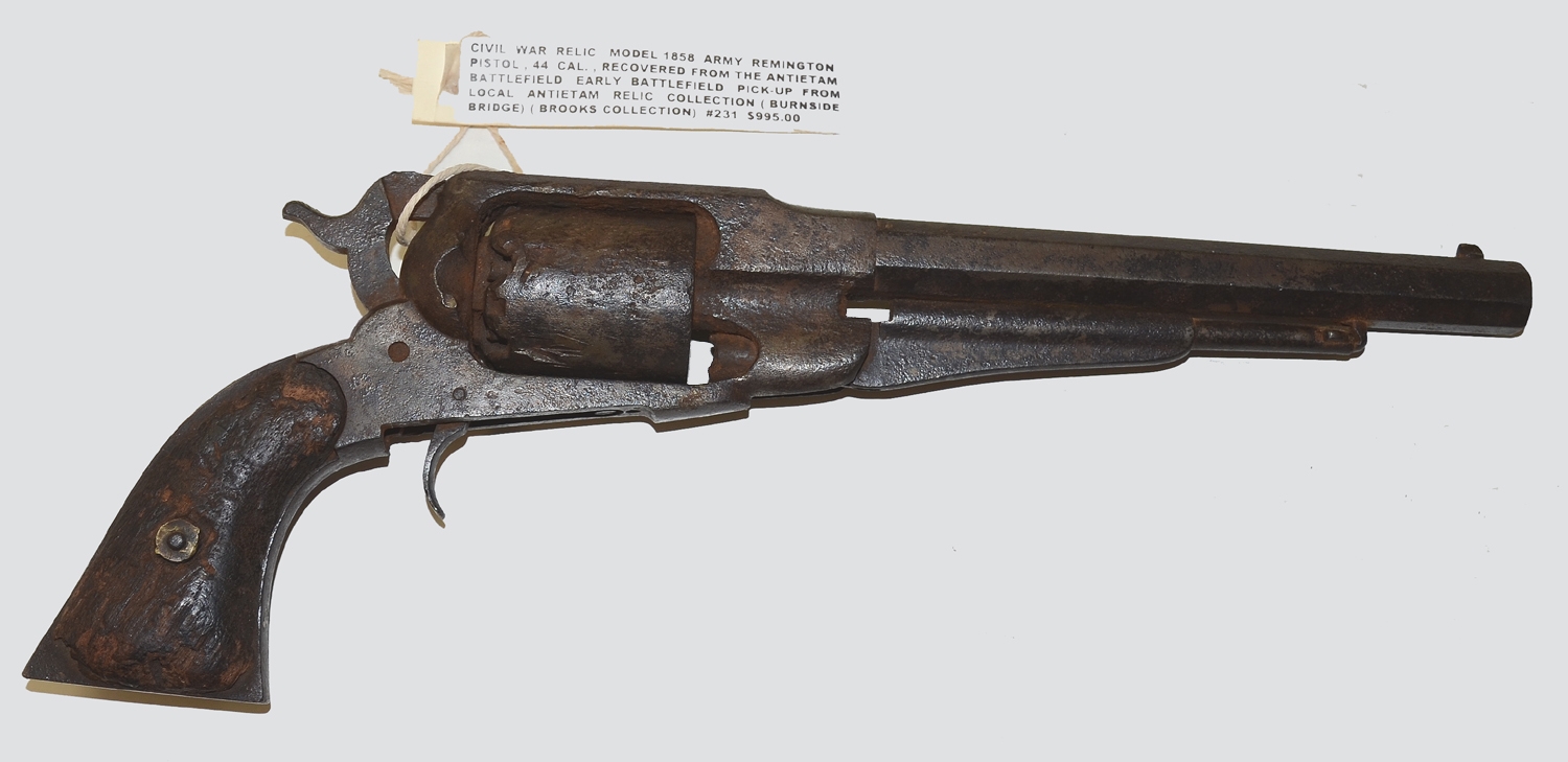 RELIC NEW MODEL REMINGTON REVOLVER RECOVERED AT ANTIETAM