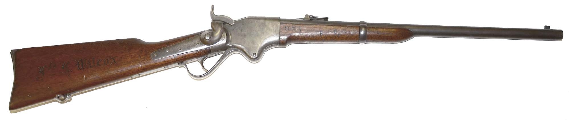 SPENCER CARBINE WITH WONDERFUL CARVED IDENTIFICATION TO TROOPER IN THE 1ST NEW YORK MOUNTED RIFLES & 4TH NEW YORK PROVISIONAL CAVALRY