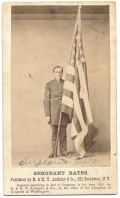 POST-WAR CDV IMAGE OF MEDAL OF HONOR RECEIPIANT SERGEANT BATES