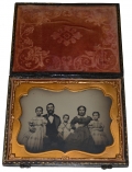 EXCELLENT HALF PLATE AMBROTYPE OF A FAMILY 