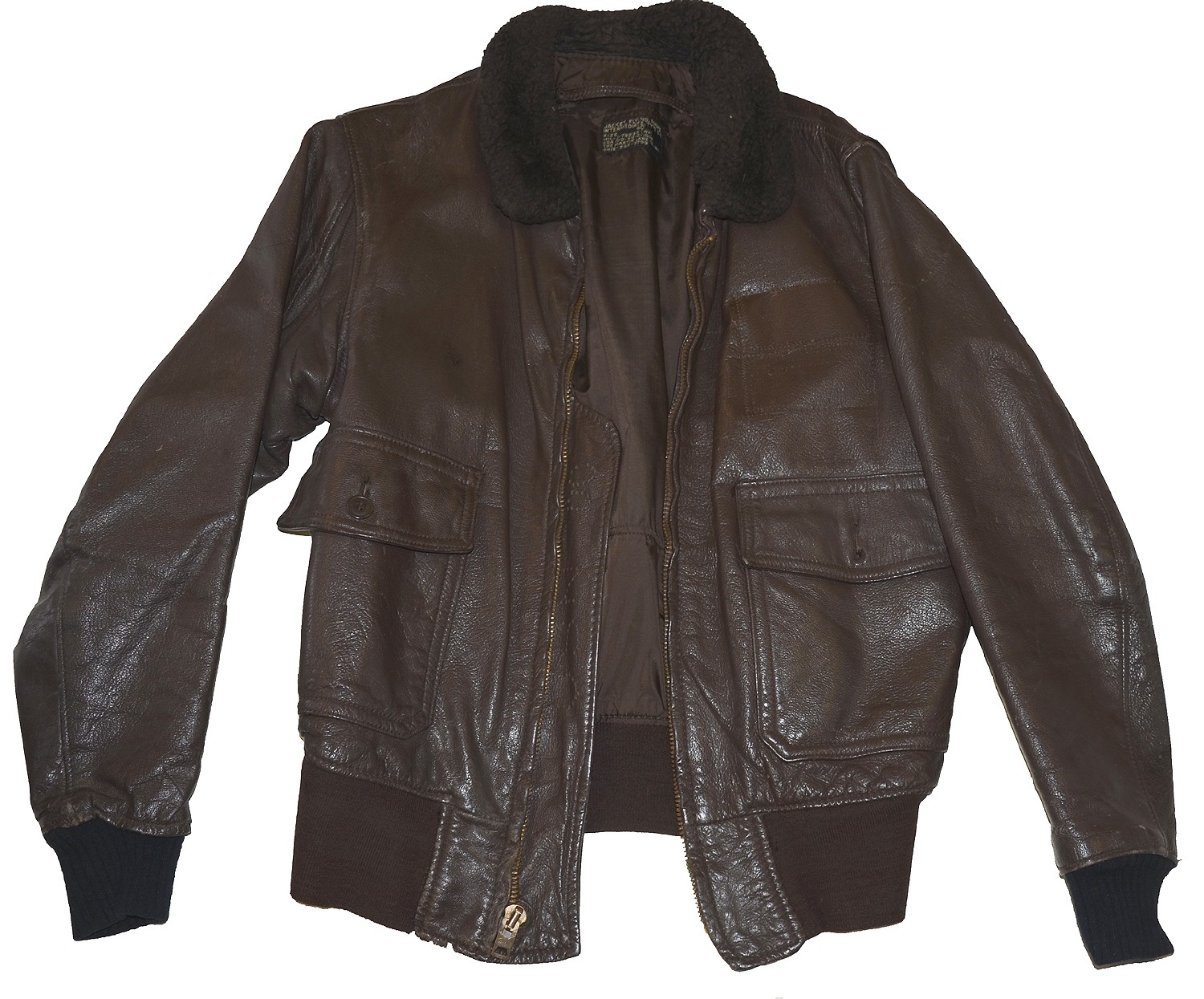 VIETNAM WAR 1969 DATED NAVY G-1 LEATHER FLIGHT JACKET 