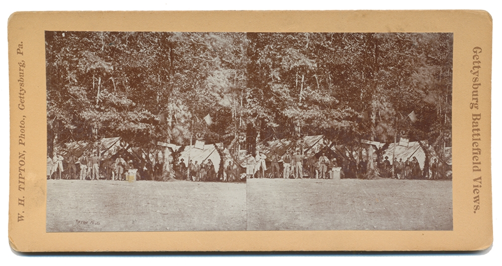 STEREO CARD OF HOSPITAL SCENE AT GETTYSBURG