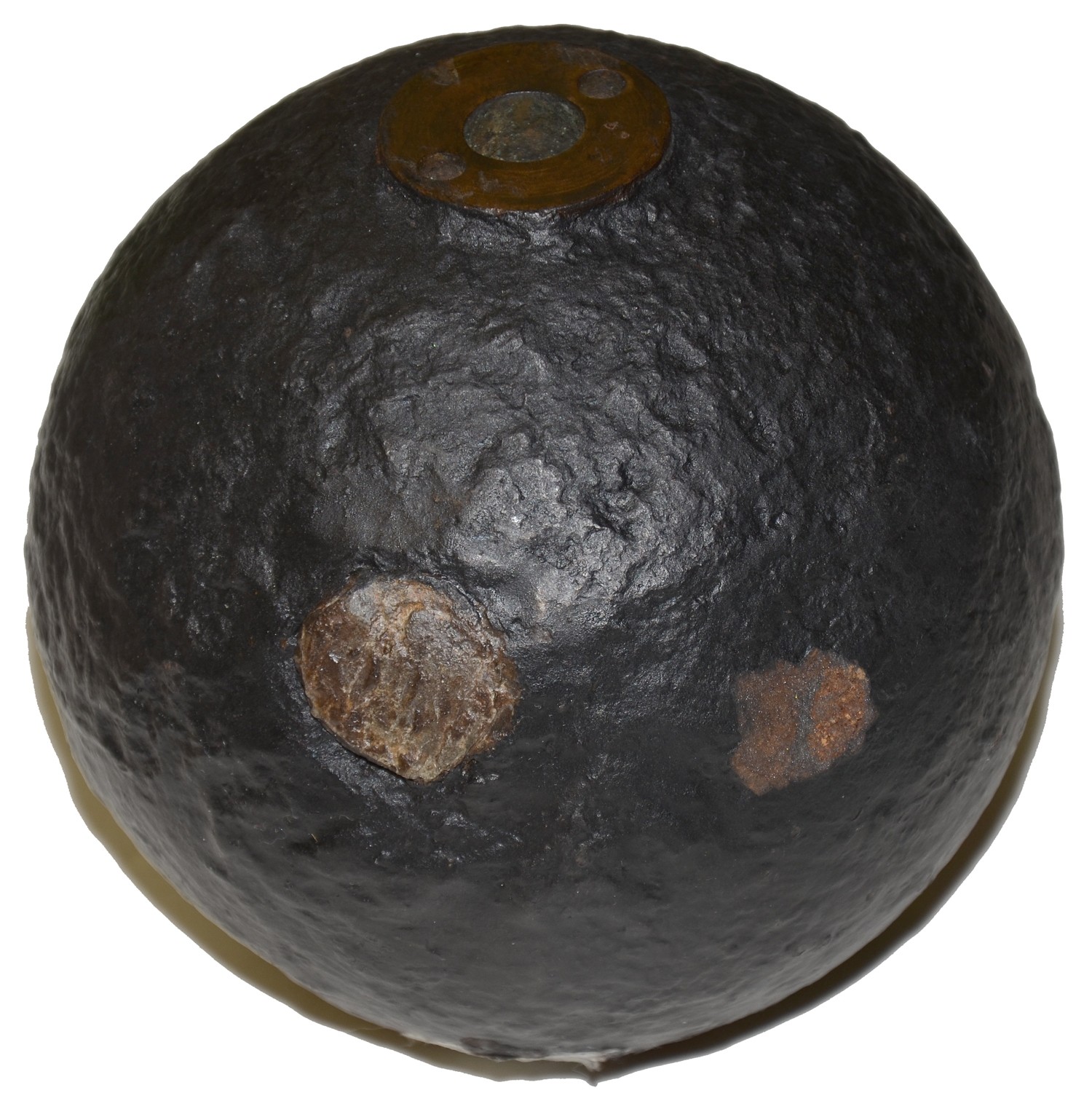 CONFEDERATE 12-POUNDER SPHERICAL CASE SHOT, SIDE LOADER
