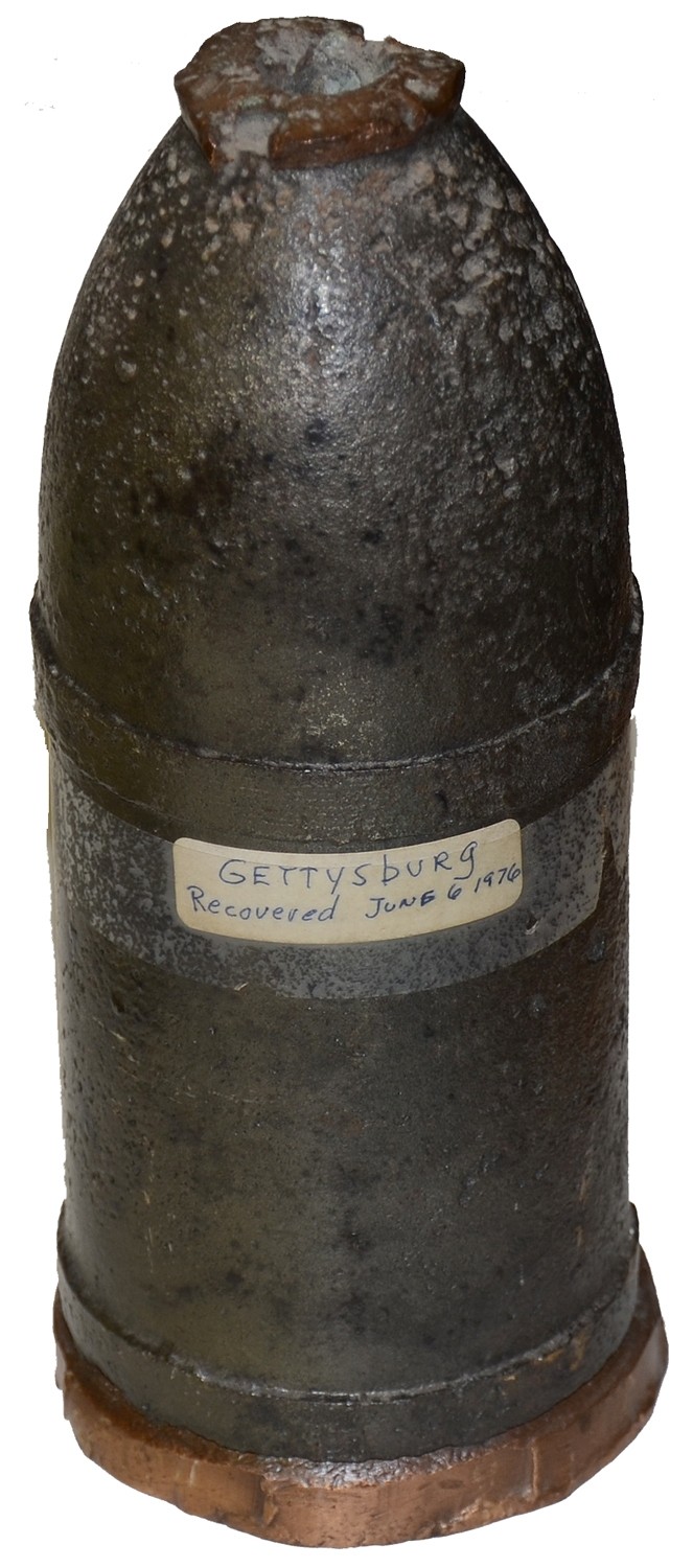 CS 3-INCH READ ARTILLERY SHELL RECOVERED AT GETTYSBURG