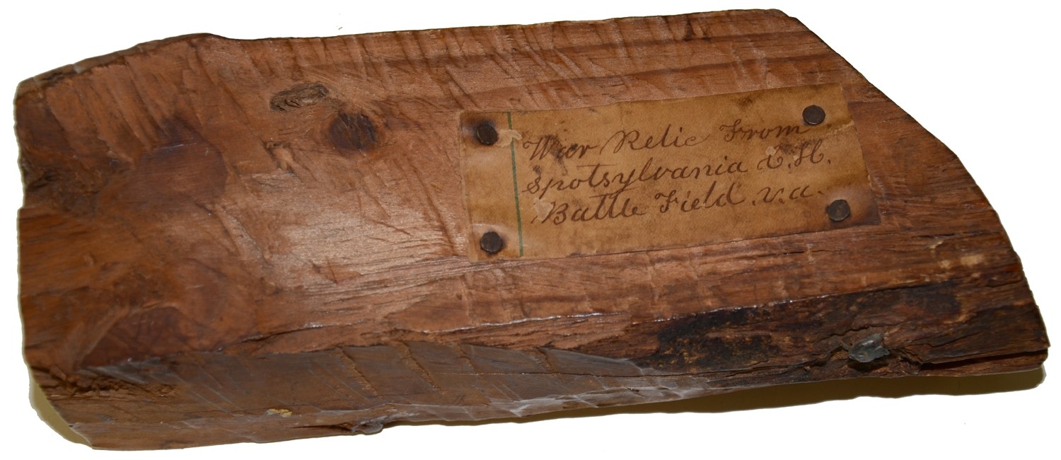 BULLETS IN WOOD RECOVERED FROM SPOTSYLVANIA COURTHOUSE
