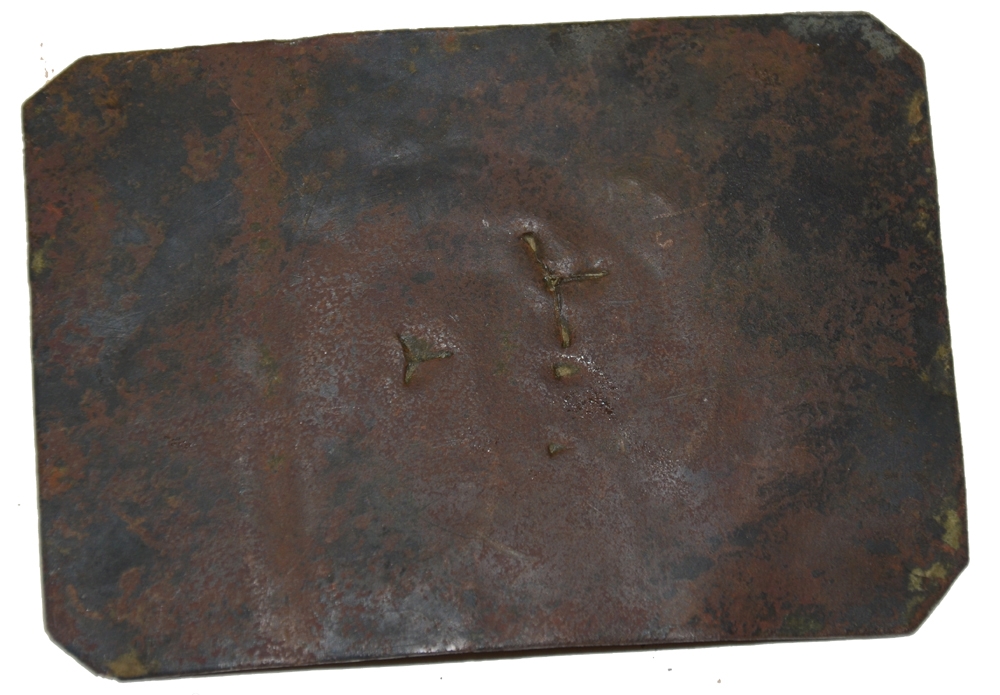 US/CS CLIPPED CORNER PLATE FROM THE GETTYSBURG SHIELDS MUSEUM COLLECTION