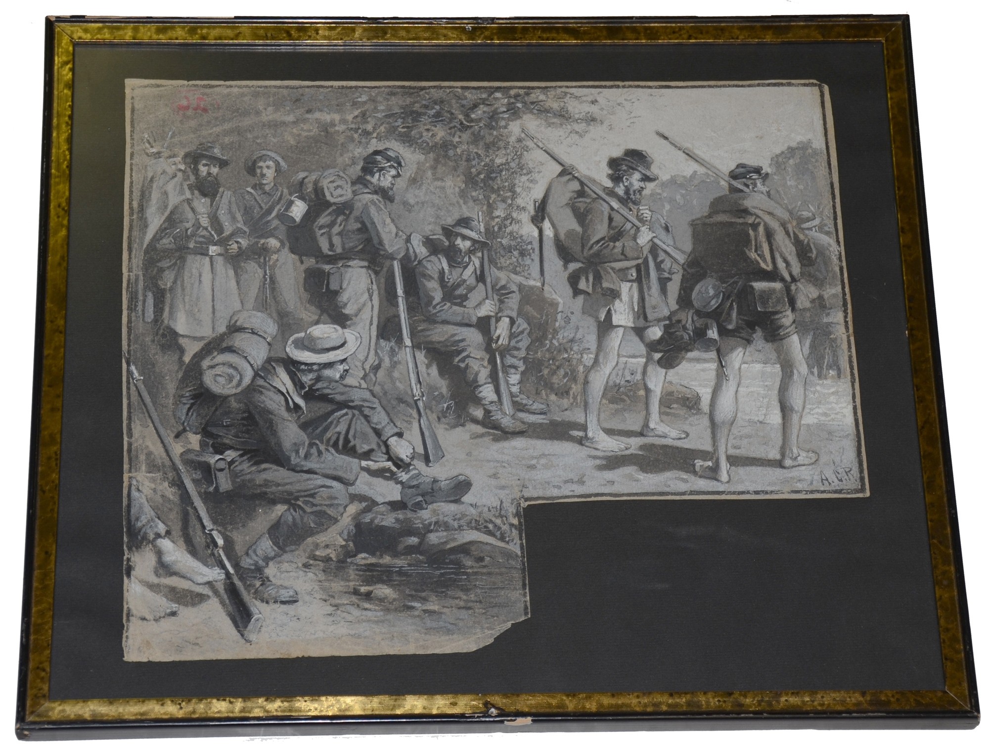 ORIGINAL WELL PUBLISHED GETTYSBURG SKETCH BY CONFEDERATE VETERAN & ARTIST A. C. REDWOOD