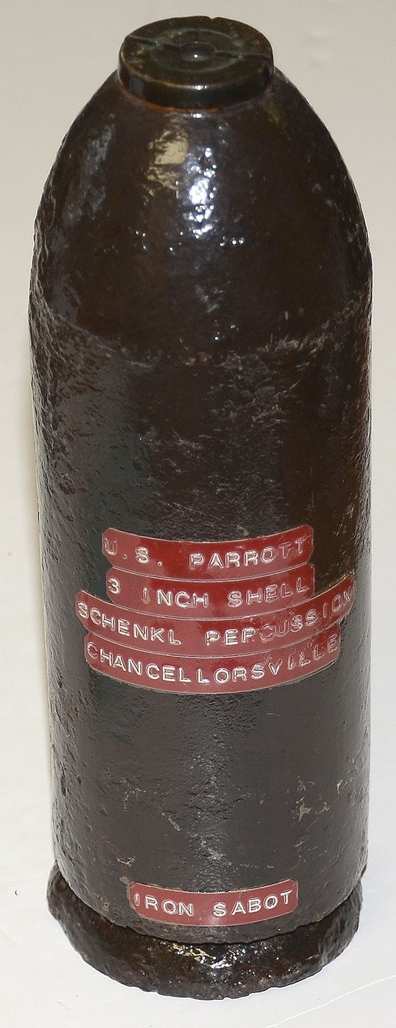 US 10-POUNDER PARROTT SHELL WITH SCHENKL PERCUSSION FUSE