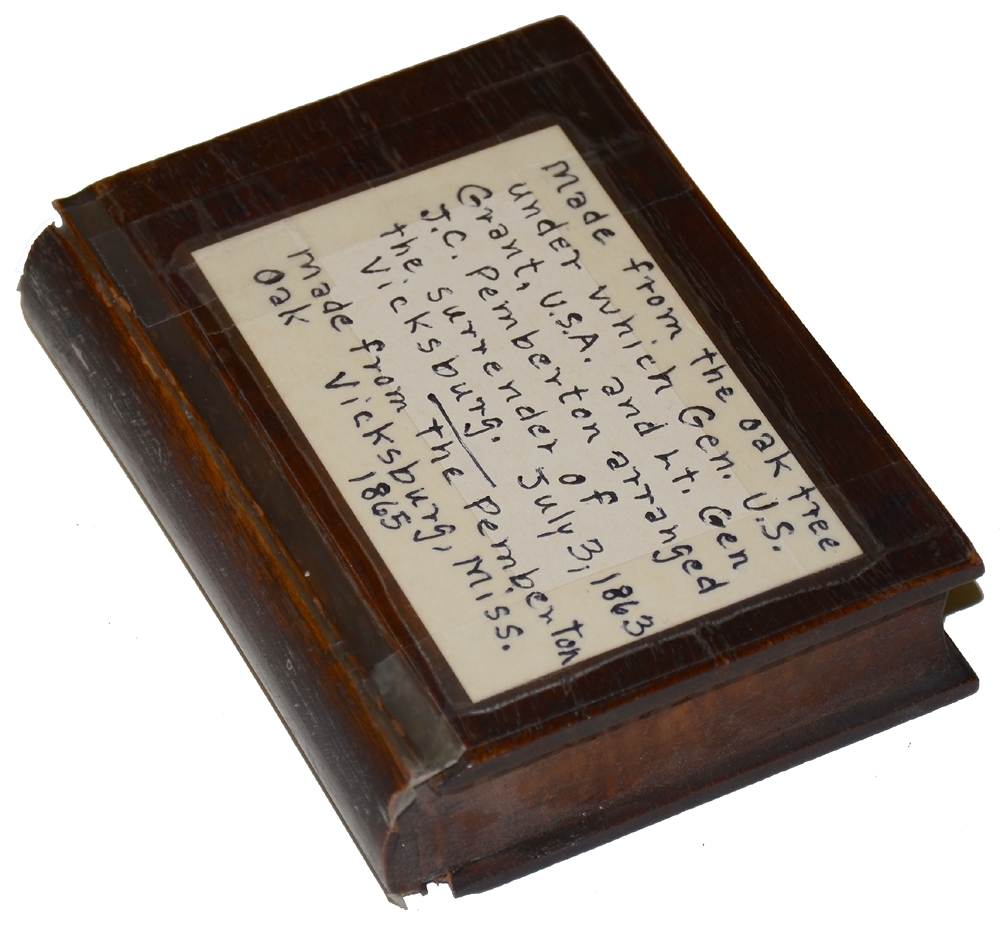 CARVED BOX MADE OF WOOD FROM VICKSBURG