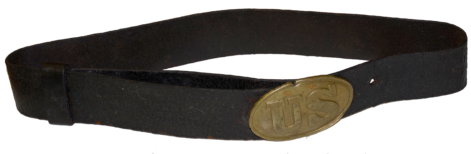 PATTERN 1841 US ENLISTED MAN’S WAIST BELT WITH LEATHER KEEPER