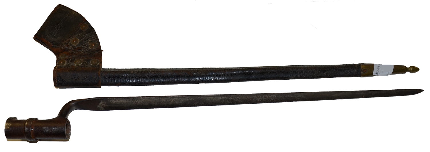 SPENCER RIFLE SOCKET BAYONET W/SCABBARD