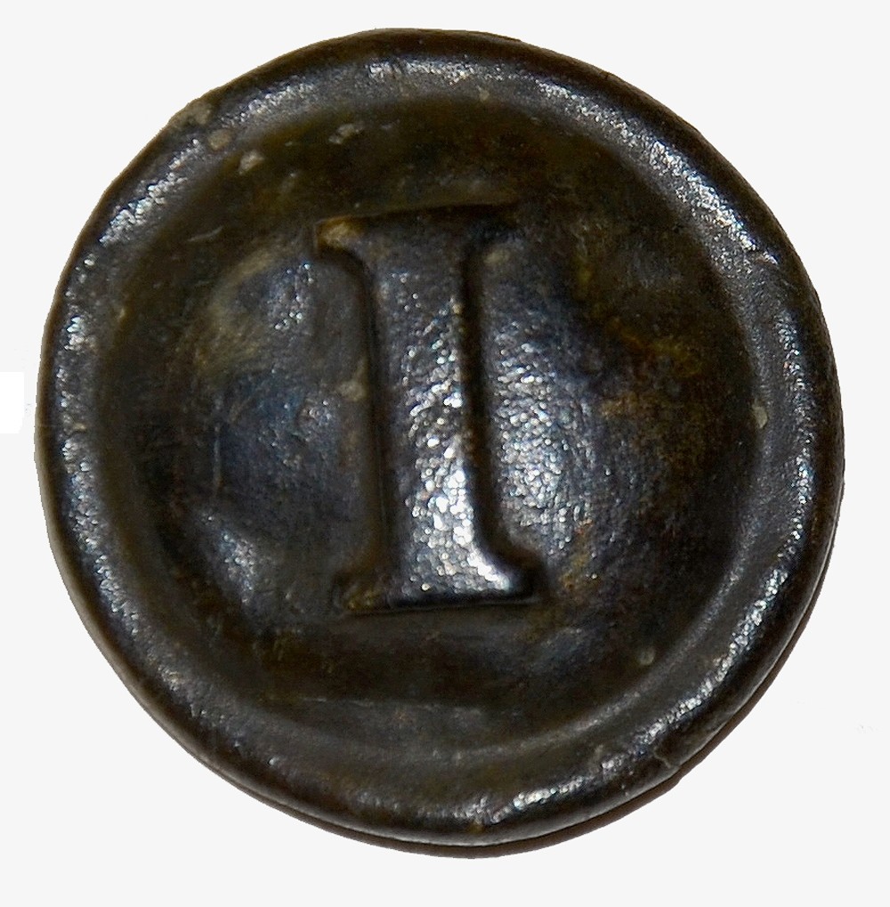RELIC E.M. LEWIS CONFEDERATE BLOCK “I” BUTTON