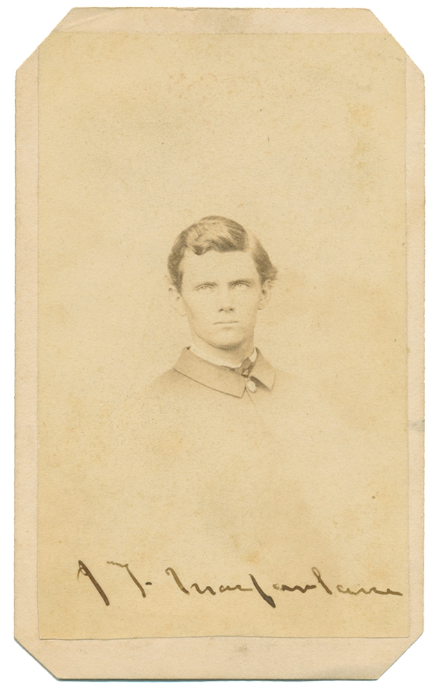 INK SIGNED BUST VIEW OF 15TH PENNSYLVANIA CAVALRY TROOPER