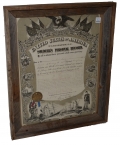 FRAMED PERSONAL SOLDIER’S RECORD FOR 209TH PENNSYLVANIA SOLDIER WOUNDED AT FORT STEADMAN