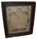 FRAMED SOLDIER’S MEMORIAL FOR COMPANY F, 9TH NEW YORK STATE MILITIA