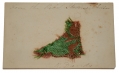 PIECE OF FABRIC FROM ALEXANDER STEPHEN’S CHAIR WITH NOTE