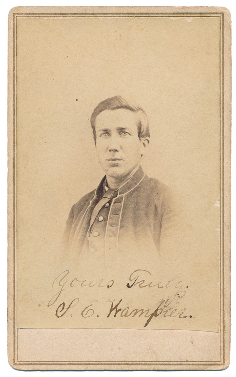 INK SIGNED CDV OF 15TH PENNSYLVANIA CAVALRY TROOPER