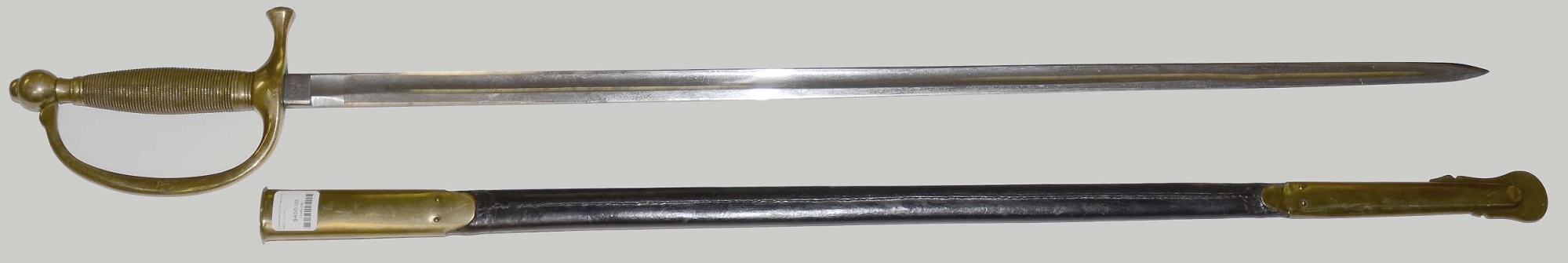 AMES 1863 DATED MUSICIAN’S SWORD AND SCABBARD