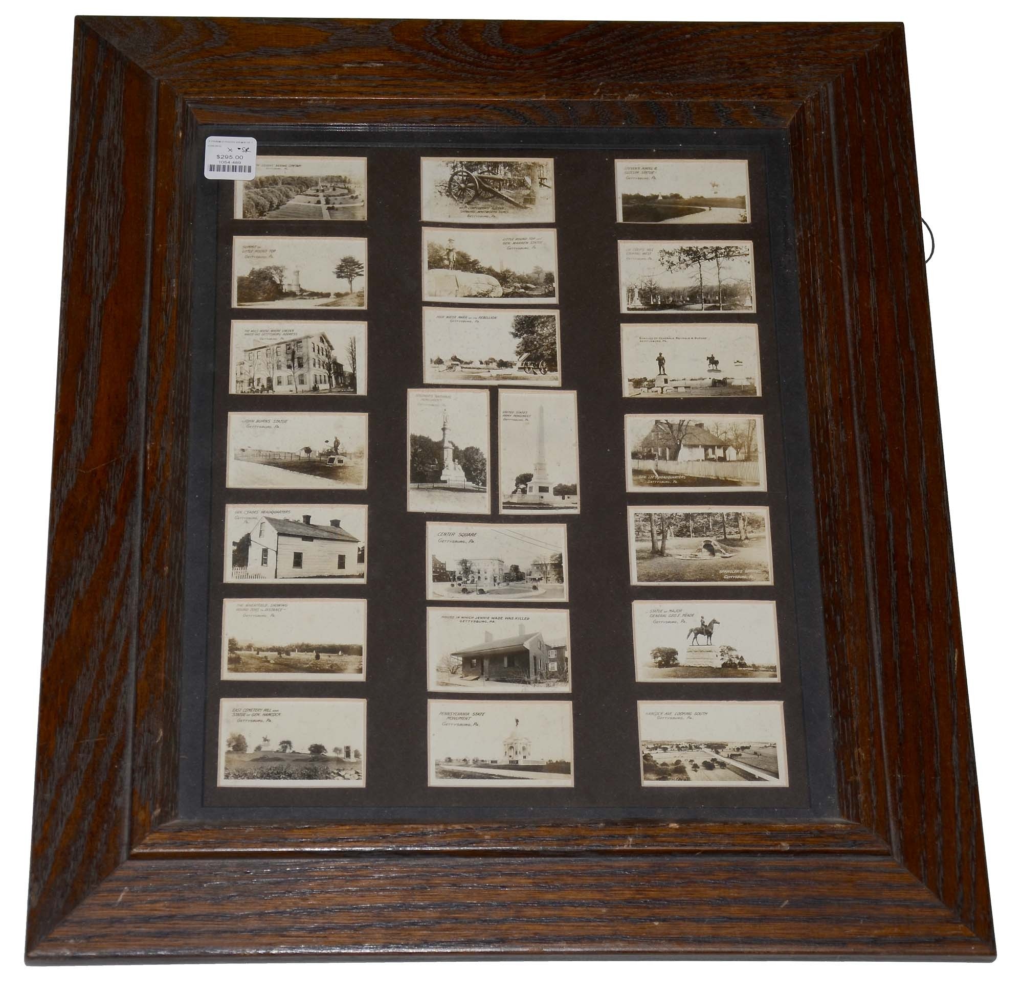 FRAMED COLLECTION OF GETTYSBURG PHOTOGRAPHS
