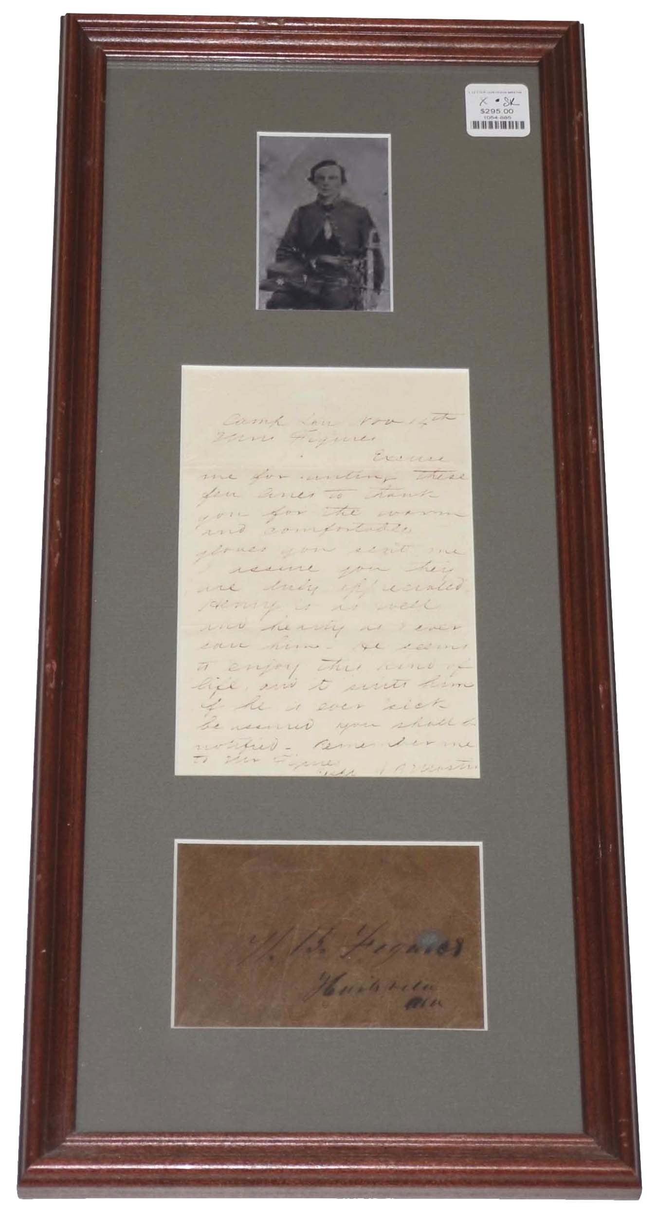 LETTER FROM CAPT. GUSTAVUS MASTIN, 4th ALABAMA - KILLED IN ACTION AT SEVEN PINES
