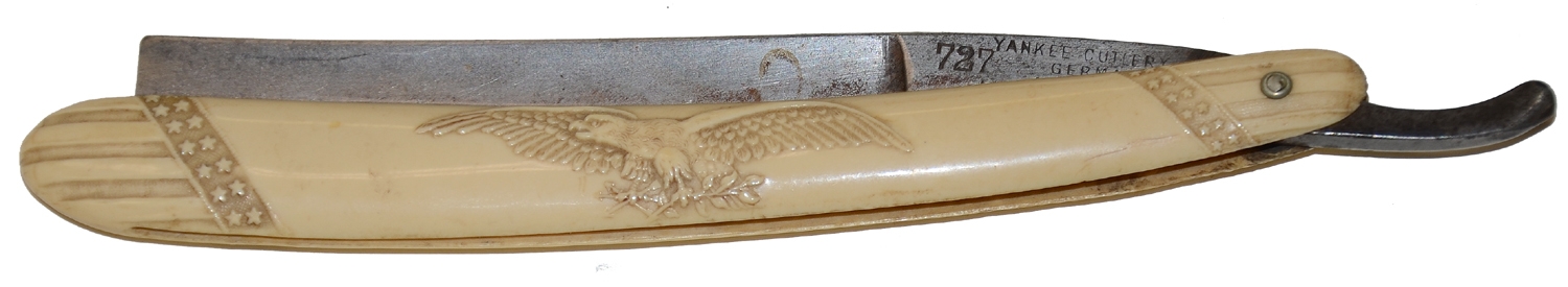 WW1-ERA PATRIOTIC STRAIGHT RAZOR