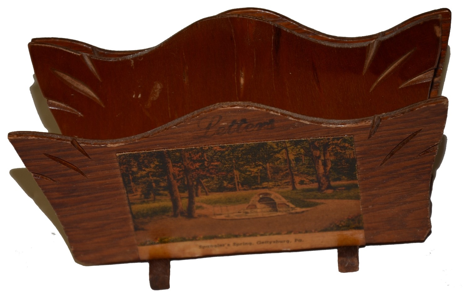 VINTAGE GETTYSBURG SOUVENIR LETTER HOLDER