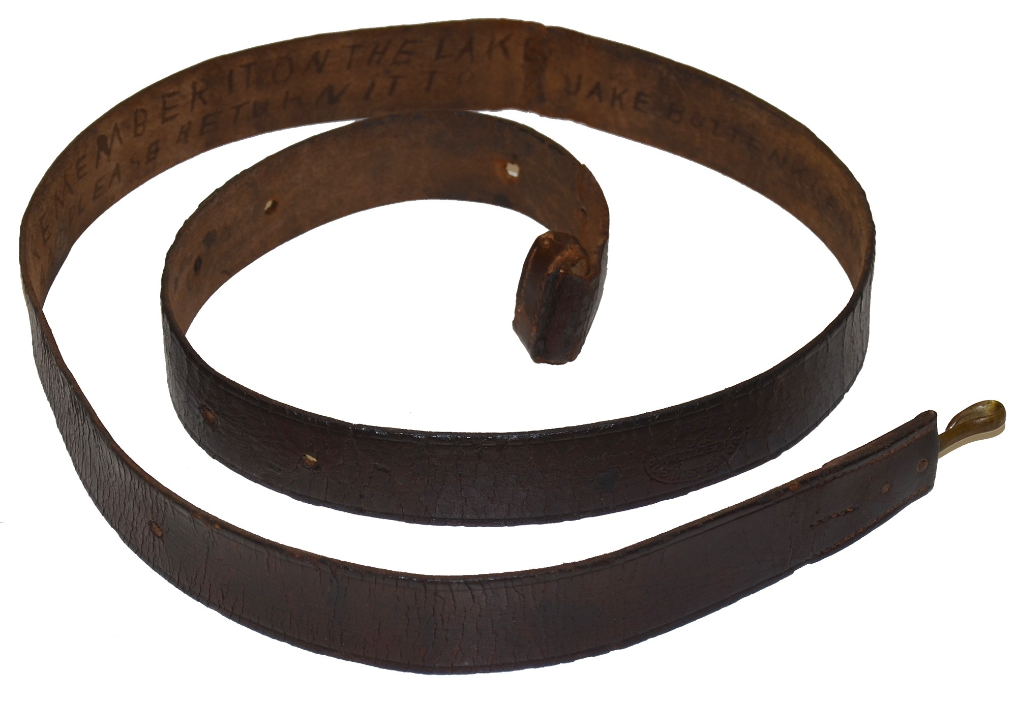 CIVIL WAR MUSKET SLING WITH UNUSUAL INSCRIPTION