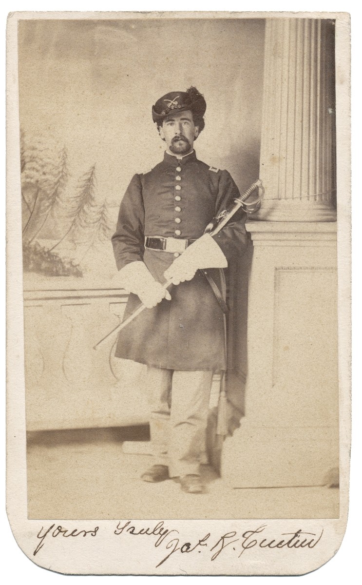 INK SIGNED FULL STANDING CDV OF 15TH PENNSYLVANIA CAVALRY OFFICER -NEPHEW OF WARTIME PENNSYLVANIA GOVERNOR