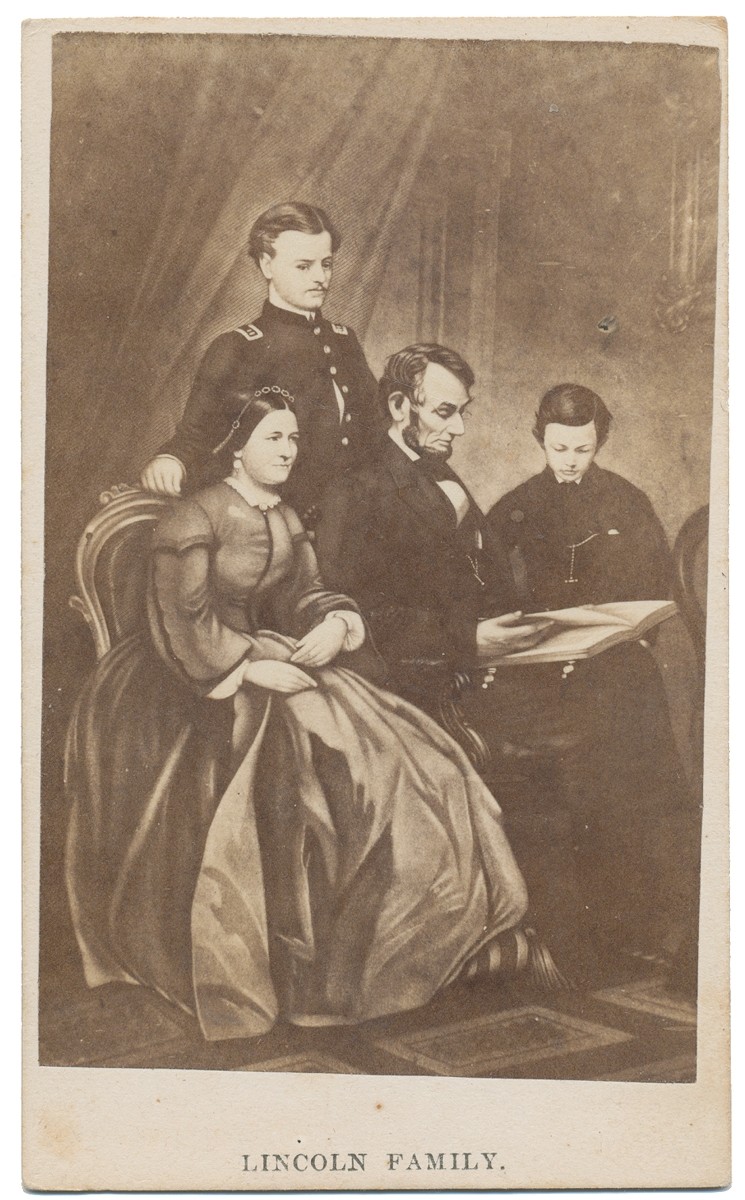 CIVIL WAR ALBUM FILLER CARD: THE LINCOLN FAMILY