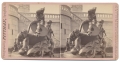 STEREO VIEW OF SAILORS STATUES AT LINCOLN’S GRAVE