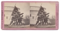 STEREO VIEW OF INFANTRY STATUES AT LINCOLN’S GRAVE