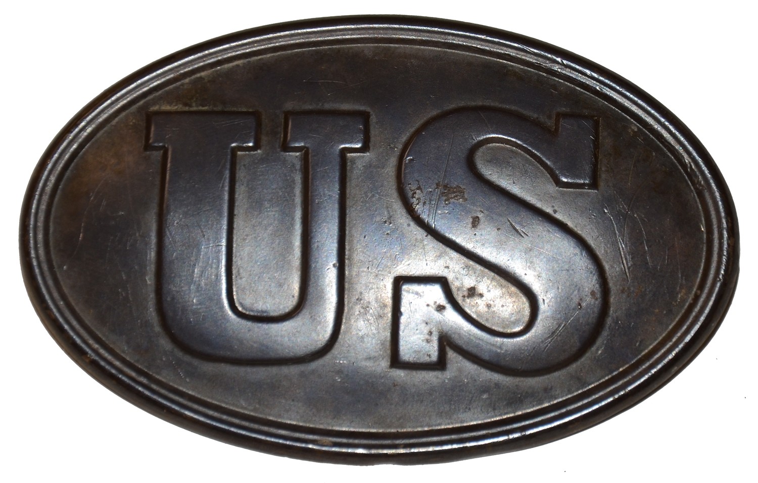 DUG PATTERN 1839 OVAL CARTRIDGE BOX PLATE DUG IN CENTRAL VIRGINIA 