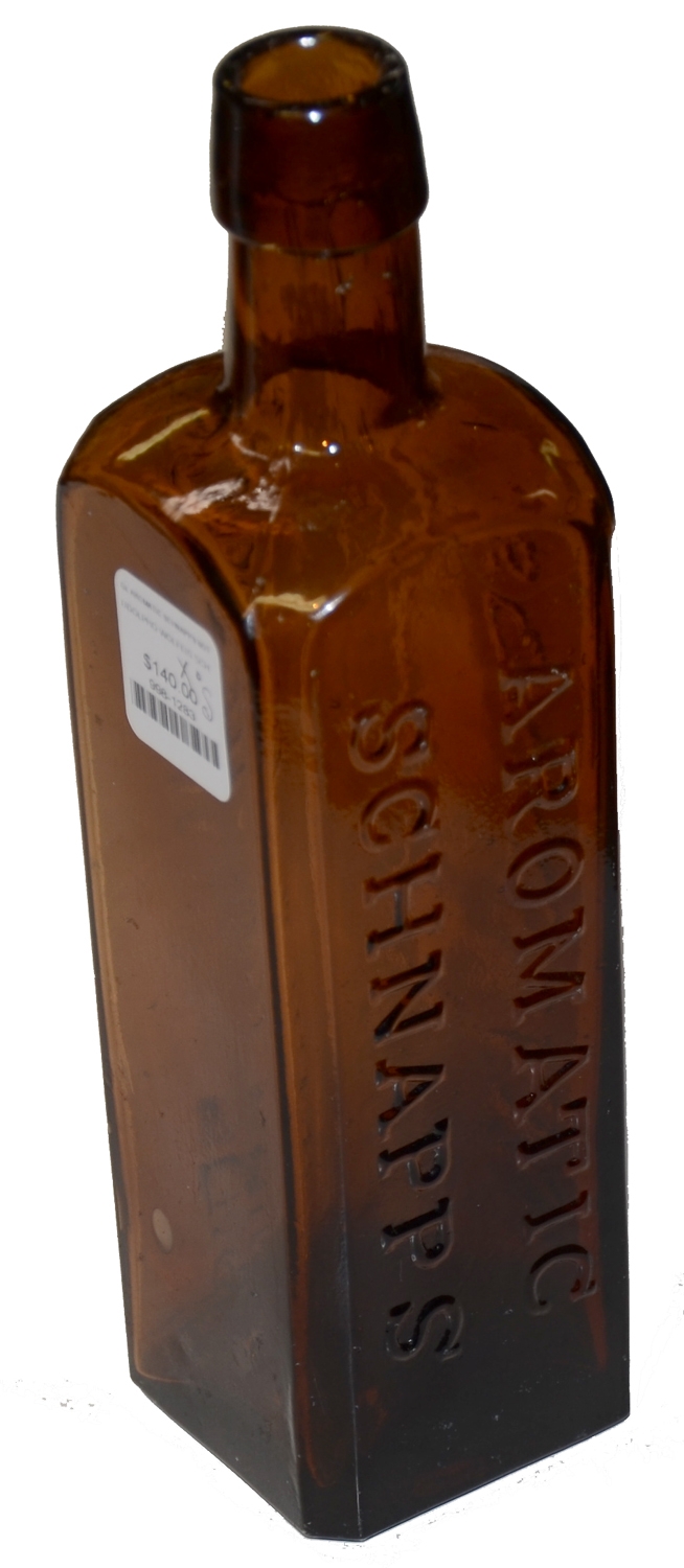 UDOLPHO WOLFE’S AROMATIC SCHNAPPS BOTTLE — Horse Soldier