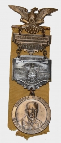 1934 G.A.R. NATIONAL ENCAMPMENT REPRESENTATIVE BADGE – ROCHESTER, NEW YORK