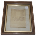FRAMED PICTURE OF A 19TH CENTURY BRASS BAND