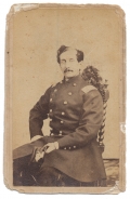 CDV SEATED VIEW OF 25TH AND 42ND NEW YORK OFFICER - DIED OF WOUNDS