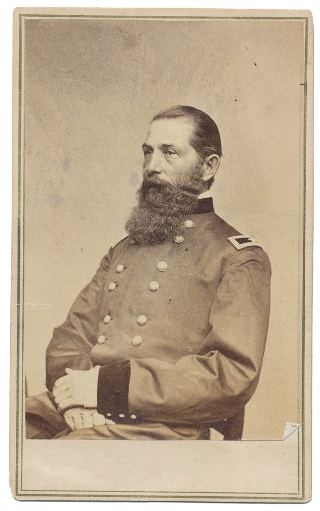 WAIST-UP SEATED CDV OF GENERAL DAVID A. RUSSELL OF THE 6TH CORPS