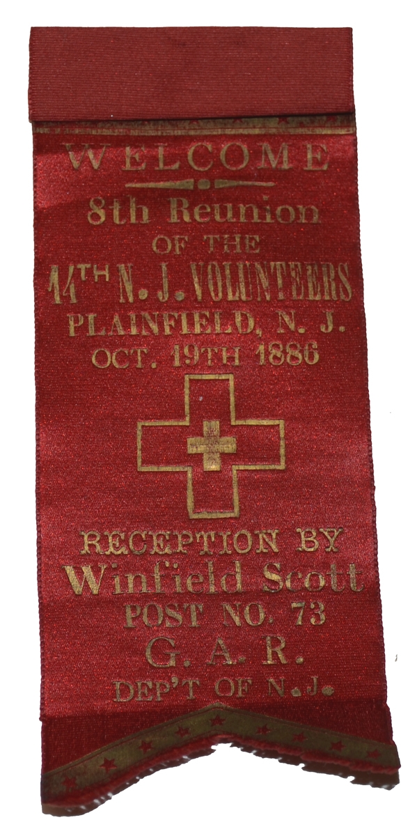 1886 14TH NEW JERSEY REUNION RIBBON