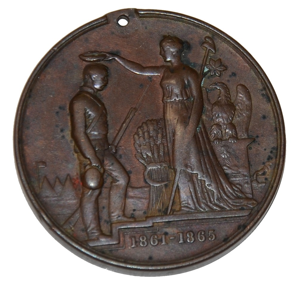 DROP FROM AN OHIO STATE MEDAL ID'D TO 65TH OHIO SOLDIER