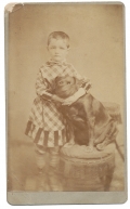 CDV CHILD WITH DOG