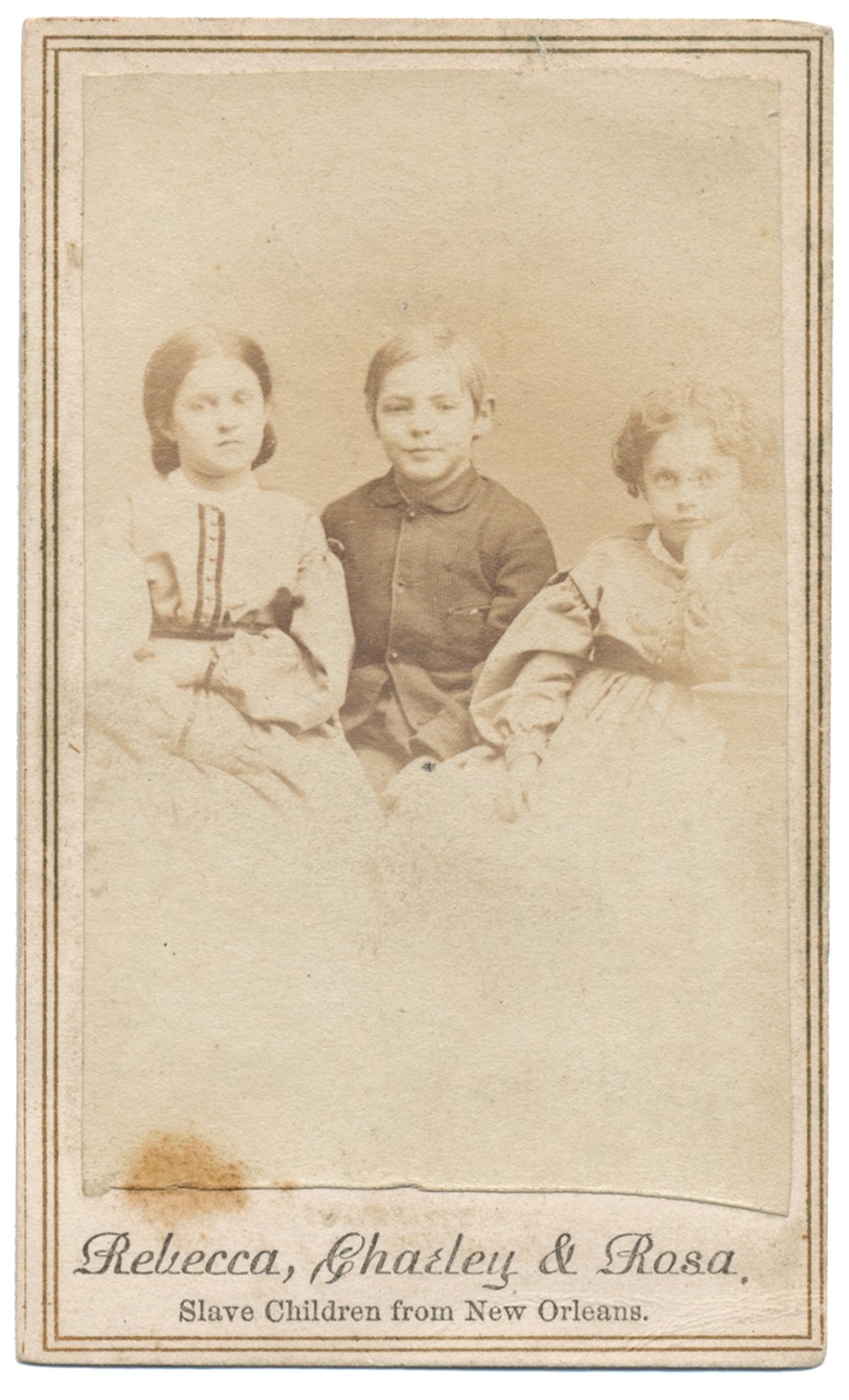 CDV 1864 VIEW OF SLAVE CHILDREN FROM NEW ORLEANS