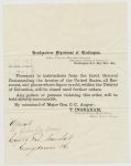 BROADSIDE – GENERAL ORDER NO. 2, SALE OF ‘INTOXICATING LIQUORS’