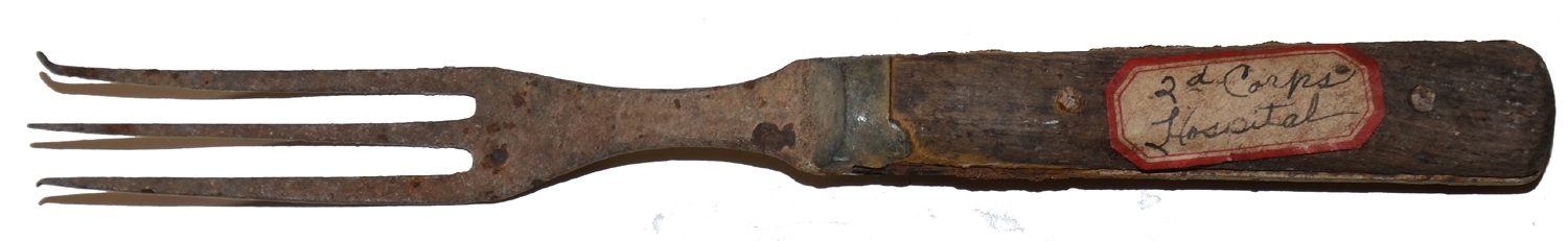 RELIC FORK RECOVERED FROM GETTYSBURG AT SITE OF 2ND CORPS FIELD HOSPITAL